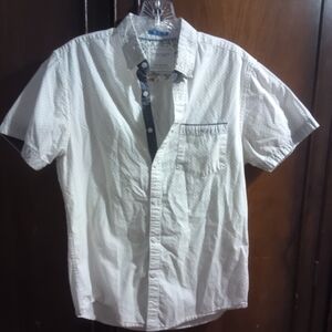 Ricky Singh Men's White Short Sleeve Shirt Size Small